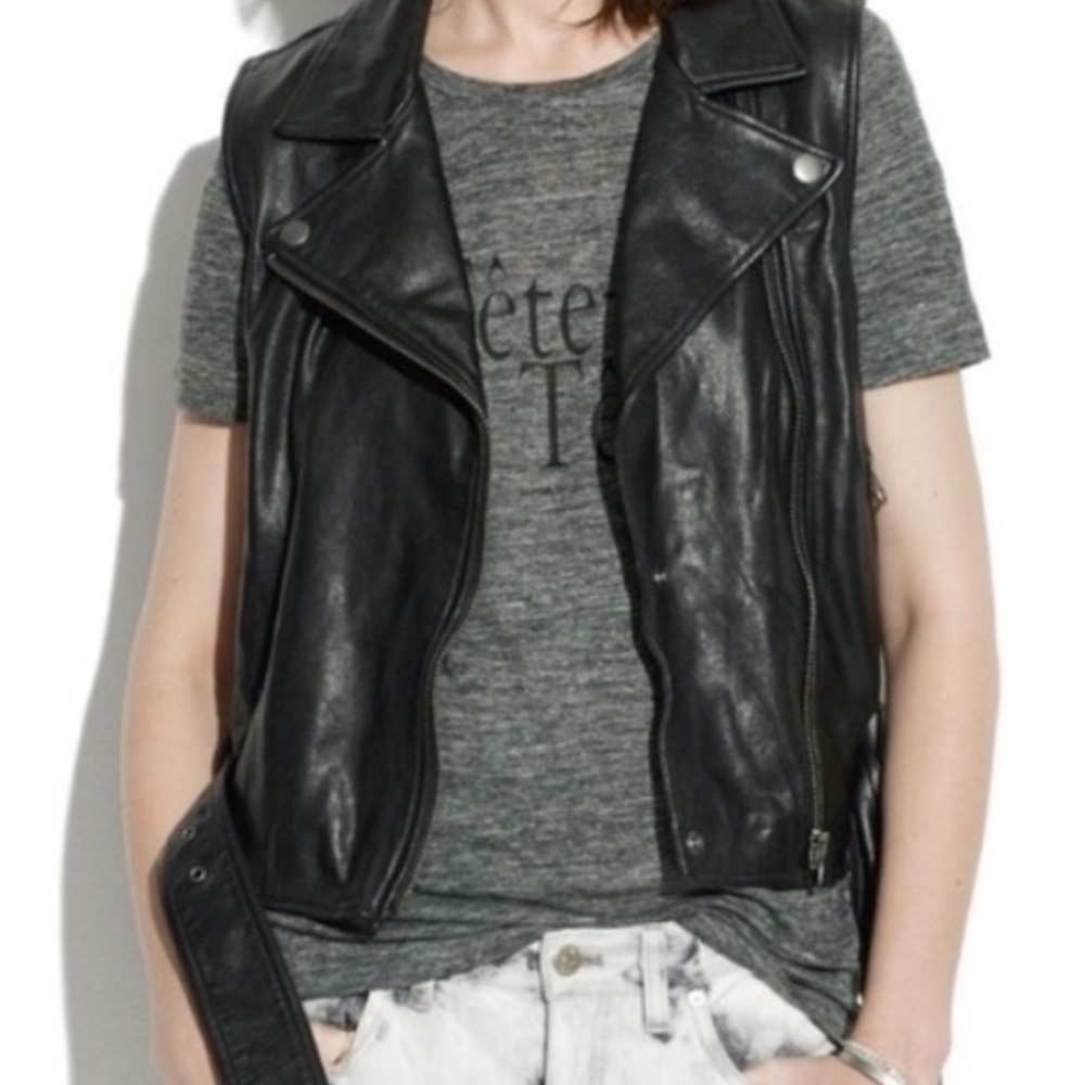 Madewell Leather Tour Vest
